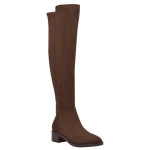 CALVIN KLEIN DEEDEE‎ FAUX SUEDE OVER THE KNEE BOOTS IN MEDIUM BROWN NWOB SIZE 8M